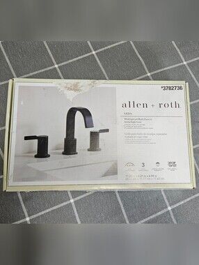 allen + roth Veda Widespread Bath Faucet in Matte Black